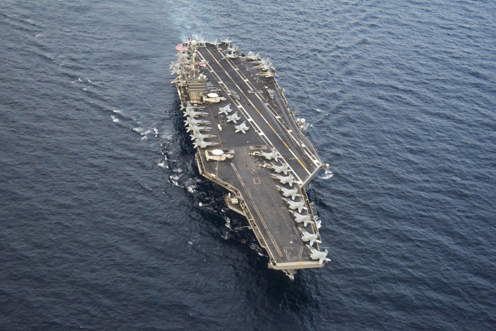 The aircraft carrier USS George Washington patrols waters off the Korean peninsula. Photo: US Navy