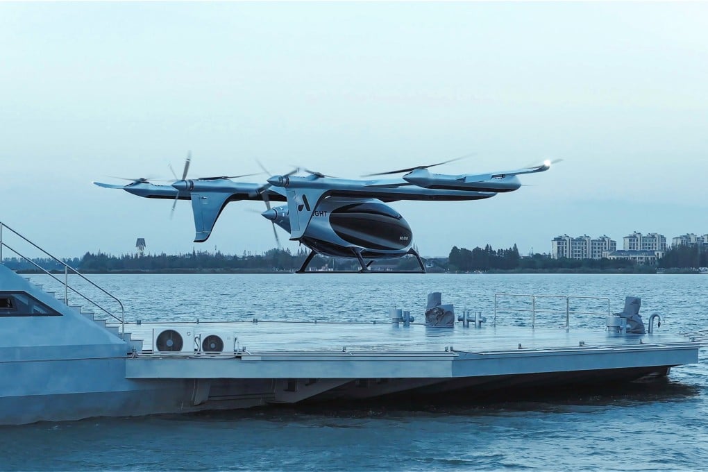 CATL’s subsidiary Autoflight, a drone maker, launched a waterborne vertiport to support the electric vertical take-off and landing (eVTOL) sector in November. Photo: Handout