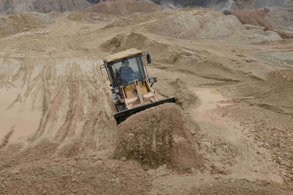 A bulldozer at a rare earths mine in Nancheng county, Jiangxi province. Photo: Reuters