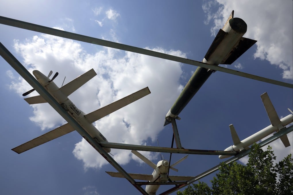 A display of Houthi-made mock drones and missiles at a square in Sana’a, Yemen. On Sunday, Yemen’s Houthis claimed to have attacked Saudi Aramco’s Jazan refinery. Photo: EPA