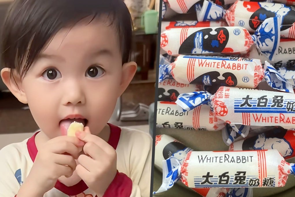 Shanghai’s iconic White Rabbit creamy candy, a cherished childhood treat since 1959, is celebrating newfound international admiration for its timeless graphic design. Photo: SCMP composite/RedNote