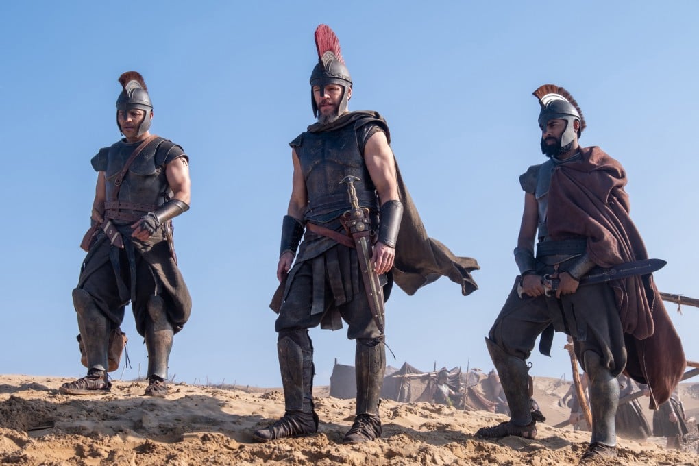 Matt Damon as Odysseus (centre) in a scene from The Odyssey. Photo: Universal Pictures via AP