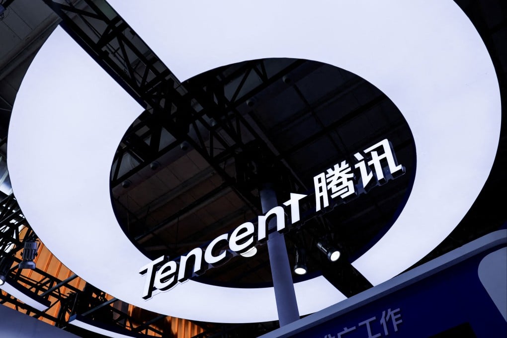 The Tencent booth at the 2025 China International Fair for Trade in Services in Beijing. Photo: Reuters