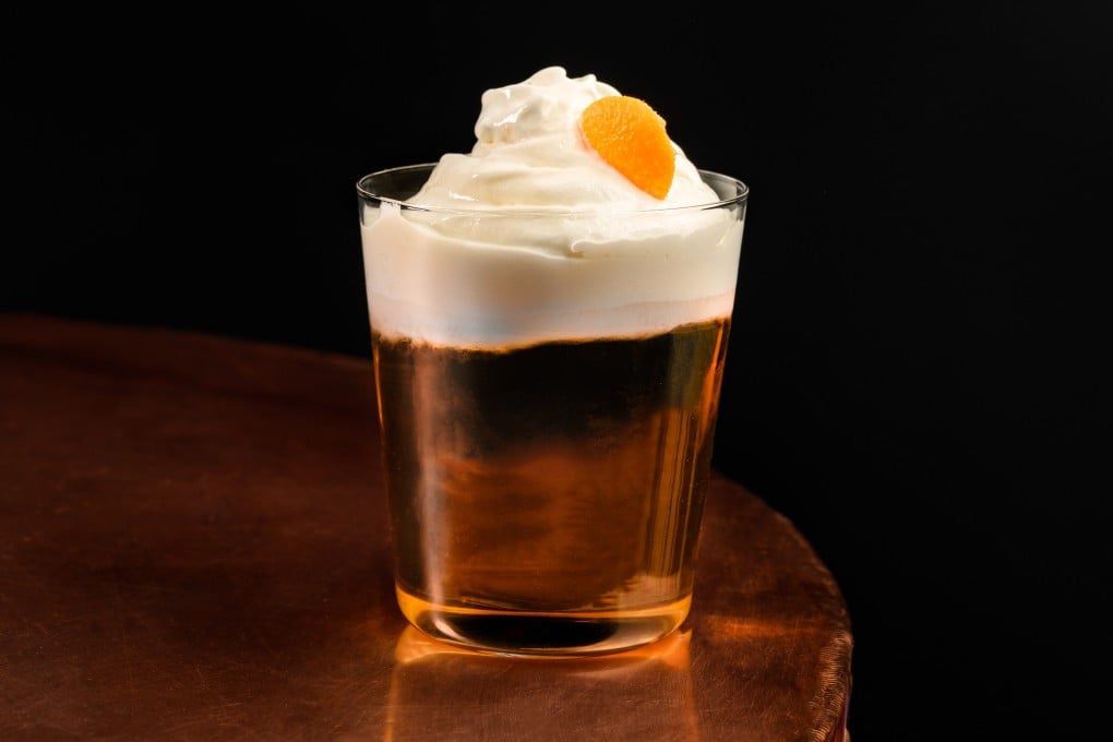 Barc’s Orangecello merges rum with vanilla, alongside Barc’s housemade orangecello and a creamy foam made from Aylā, a Newari distilled liquor made from rice, grain or millet. Photo: Handout