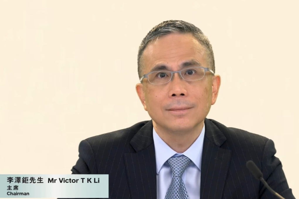 A screenshot of CK Hutchison Holdings’ chairman Victor Li Tzar-kuoi from the 2025 CK Hutchison general meeting. Photo: Handout
