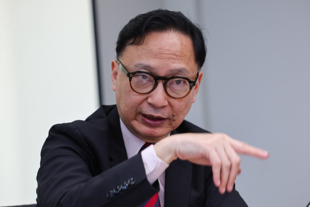 Clement Cheung Wan-ching, CEO of the Insurance Authority, holds a press conference in Hong Kong. Photo: Edmond So