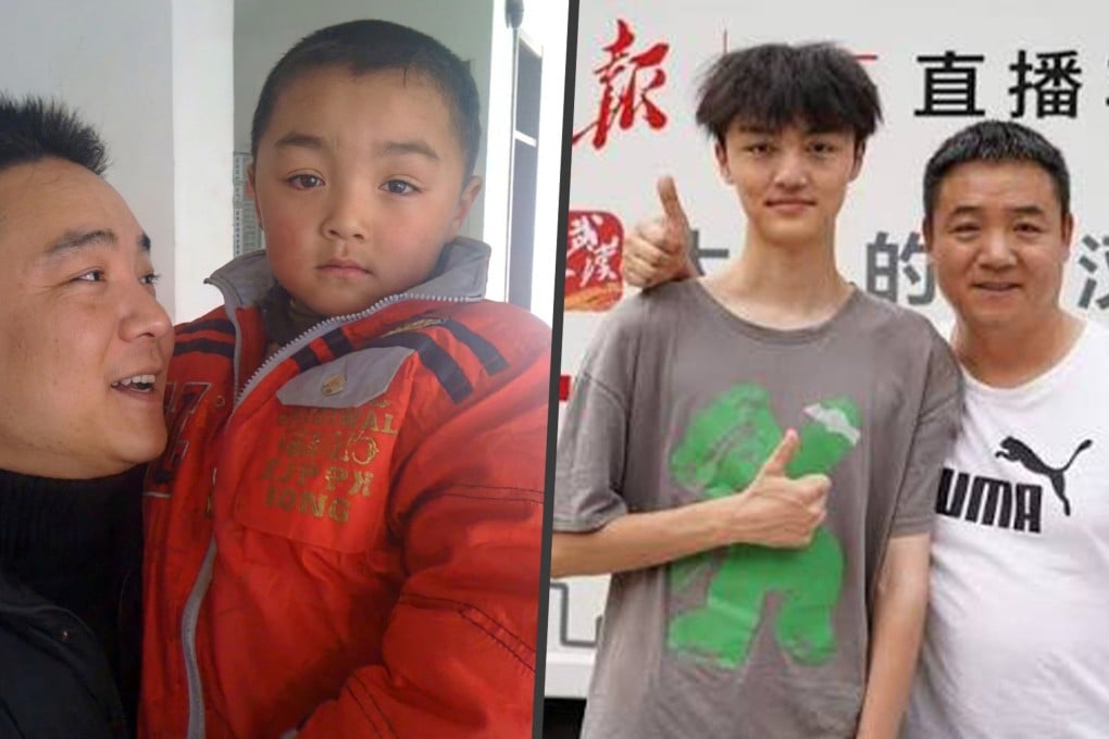 A boy who was abducted in Shenzhen at the age of three was reunited with his family in 2011. He recently graduated from Wuhan University. Photo: SCMP composite/Baidu/cjrb.cjn.cn