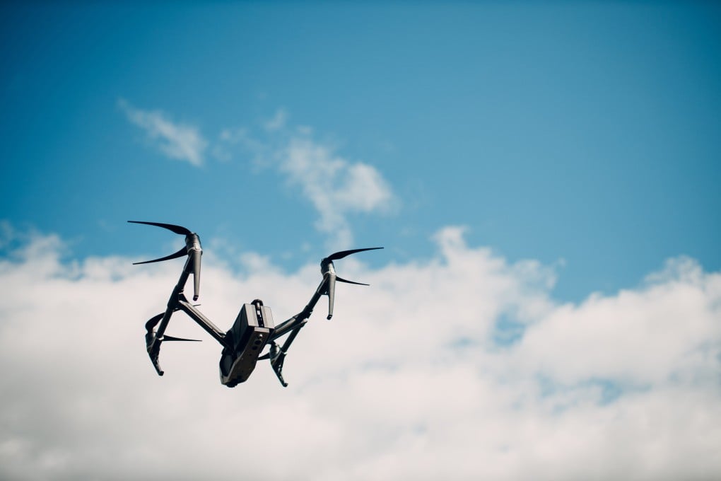 A DJI Inspire 2 quadcopter drone flies over New York. File photo: Dreamstime/TNS