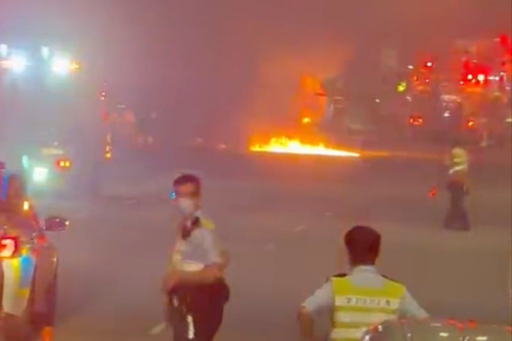 The crash happened on the North Lantau Highway near Tung Chung Eastern Interchange. Photo: Handout