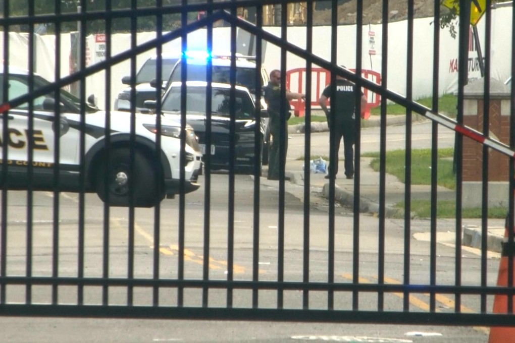 Police investigate the scene of a shooting on the campus of Virginia State University on Saturday. Photo: via AP