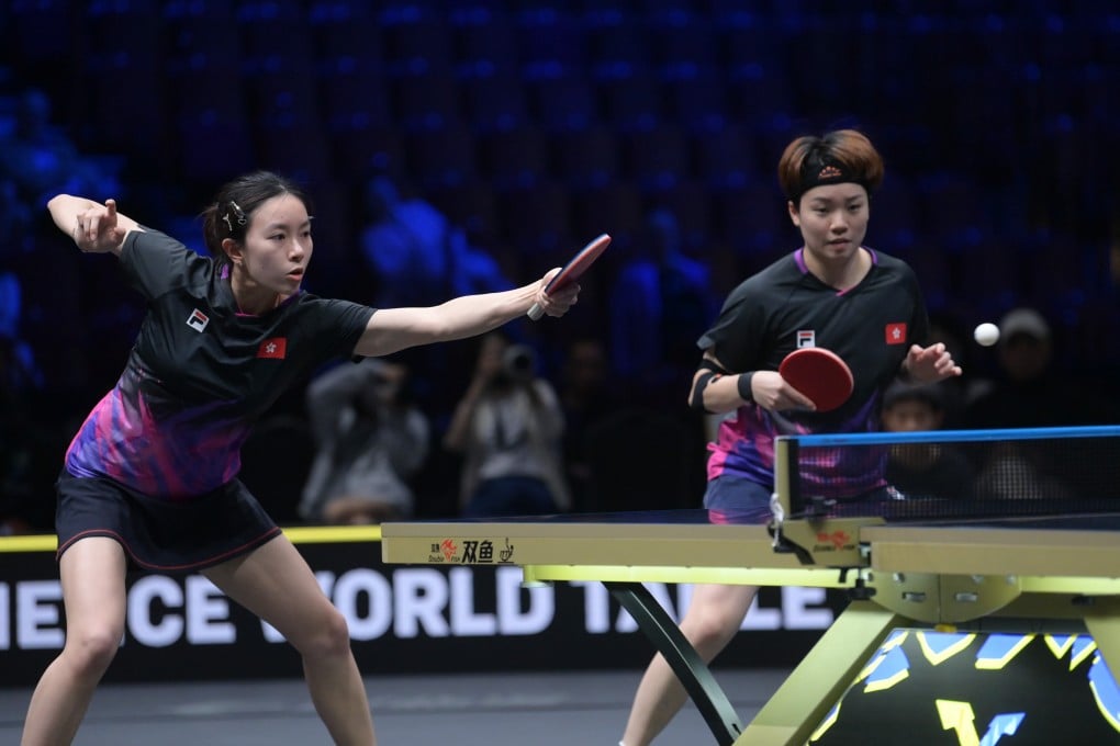 Hong Kong women's doubles pair Doo Hoi-kem (right) and Ng Wing-lam lost a tight final to Japan's Miwa Harimoto and Hina Hayata at the WTT Europe Smash in Sweden. Photo: Xinhua