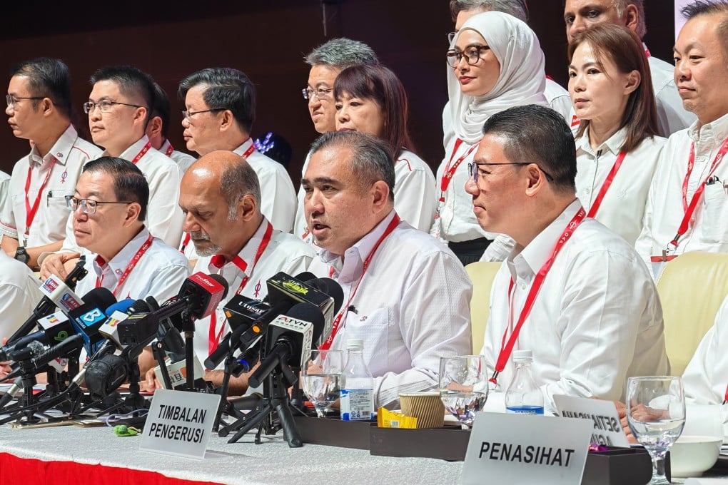 DAP Secretary General Anthony Loke (centre) answers questions from the media after the vote on Sunday. Photo: Joseph Sipalan