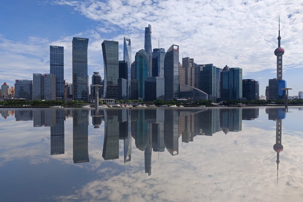 The Shanghai skyline as seen from Lujiazui on July 8. Premium buildings in the city’s central business district are outperforming the rest of the market, creating opportunities for investors seeking to position for a stronger recovery. Photo: Getty Images