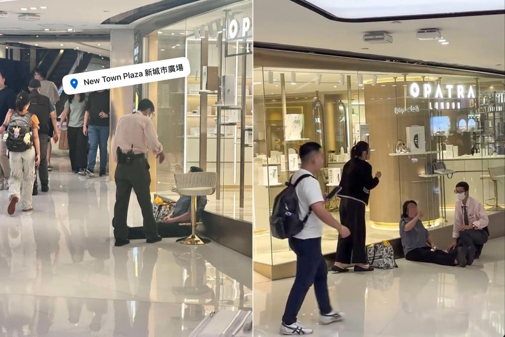 A woman was seen crying in front of an Opatra London outlet in New Town Plaza, Sha Tin. Photo: Handout