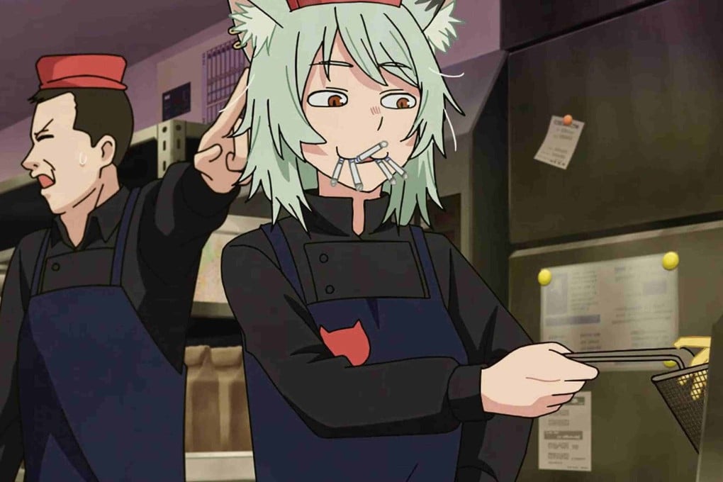 An image from the Japanese anime series Chainsmoker Cat. Photo: Netflix
