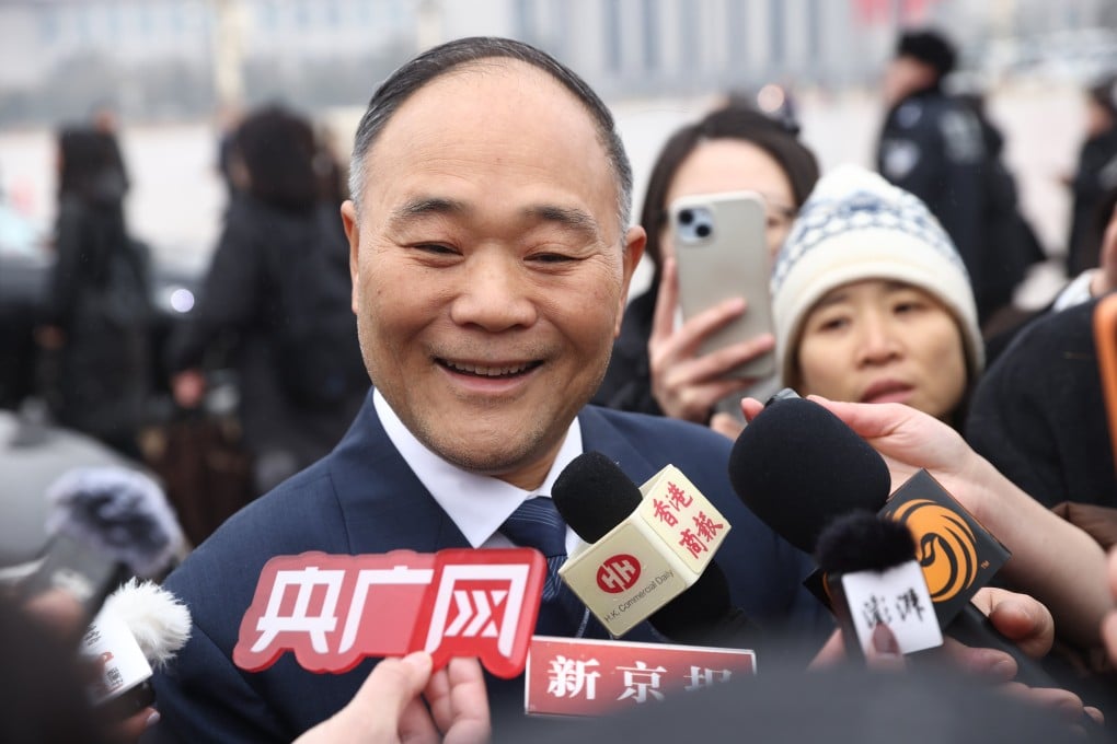 Li Shufu, founder of Geely Auto, arrives for the opening ceremony of the Fourth Session of the 14th Chinese People’s Political Consultative Conference National Committee in Beijing on March 4. Photo: EPA