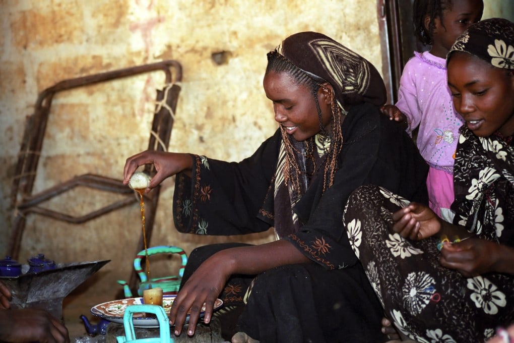 Strong, sweet green tea is served in three rounds during the ataya ritual. Photo: Shutterstock
