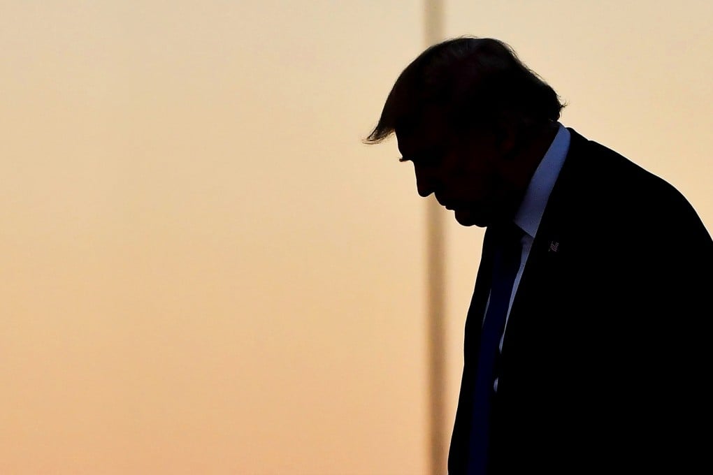 US President Donald Trump steps off Air Force One in Las Vegas in 2018. File photo: AFP