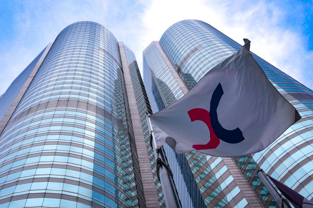 A flag showing the logo of Hong Kong Exchanges and Clearing flies outside Exchange Square in Central, where the company has its headquarters, on July 21. Photo: Jelly Tse