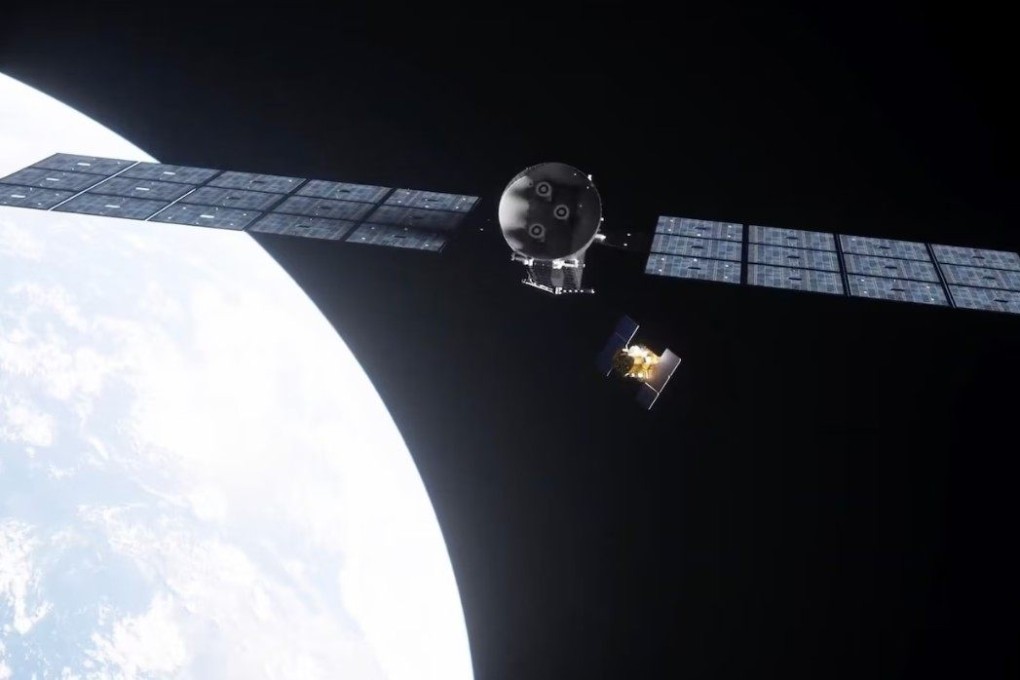 The Katalyst robotic spacecraft and Nasa’s Swift telescope are depicted in an artist’s concept. Image: Nasa