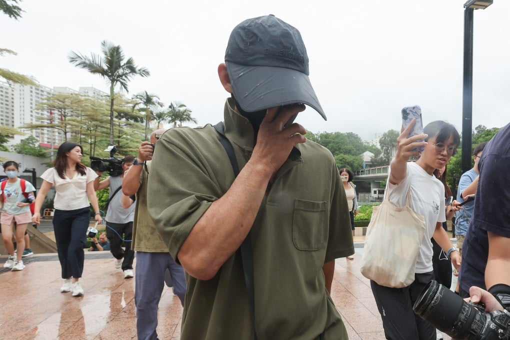 Ng Shui-ting, 52, leaves Tuen Mun Court after being released on bail pending trial over allegations that his 60kg dog killed two pets and injured another. Photo: Edmond So