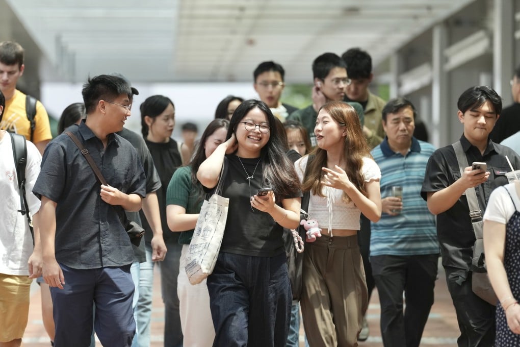 Students gather at the University of Hong Kong. Thursday’s results marked the highest reconsideration success rate since 2018. Photo: Karma Lo