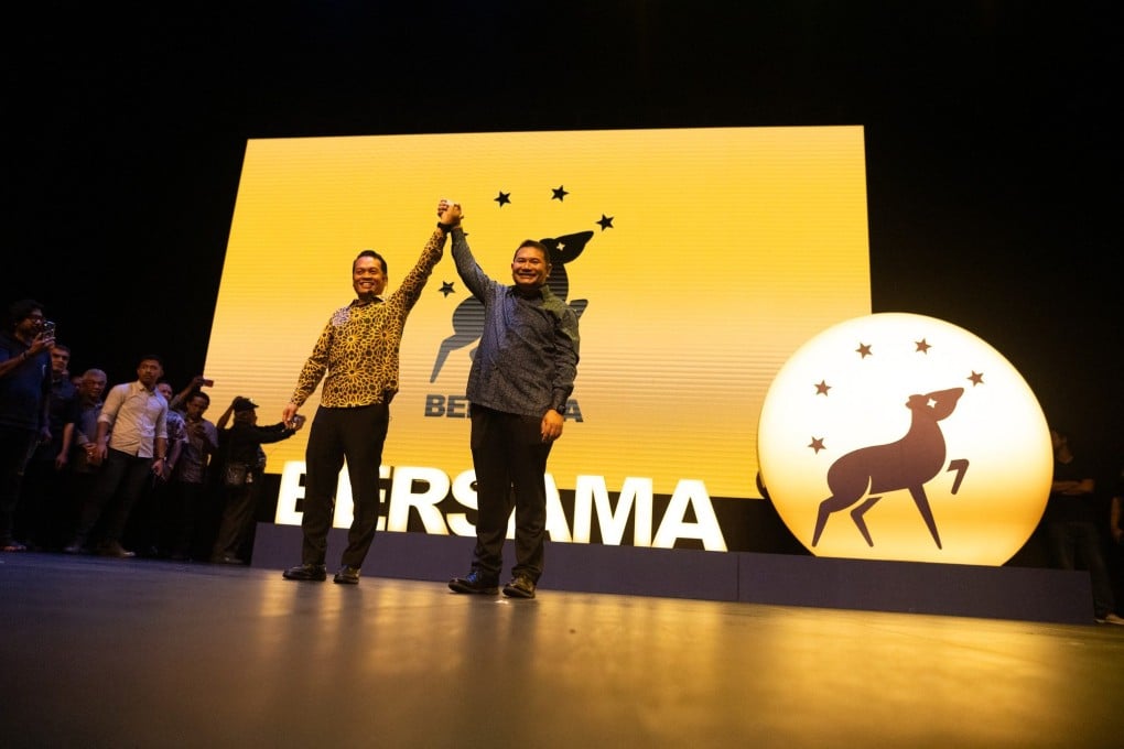 Former Malaysian ministers Rafizi Ramli and Nik Nazmi Nik Ahmad at an event announcing their takeover of Bersama in May. Photo: Facebook/Rafizi Ramli