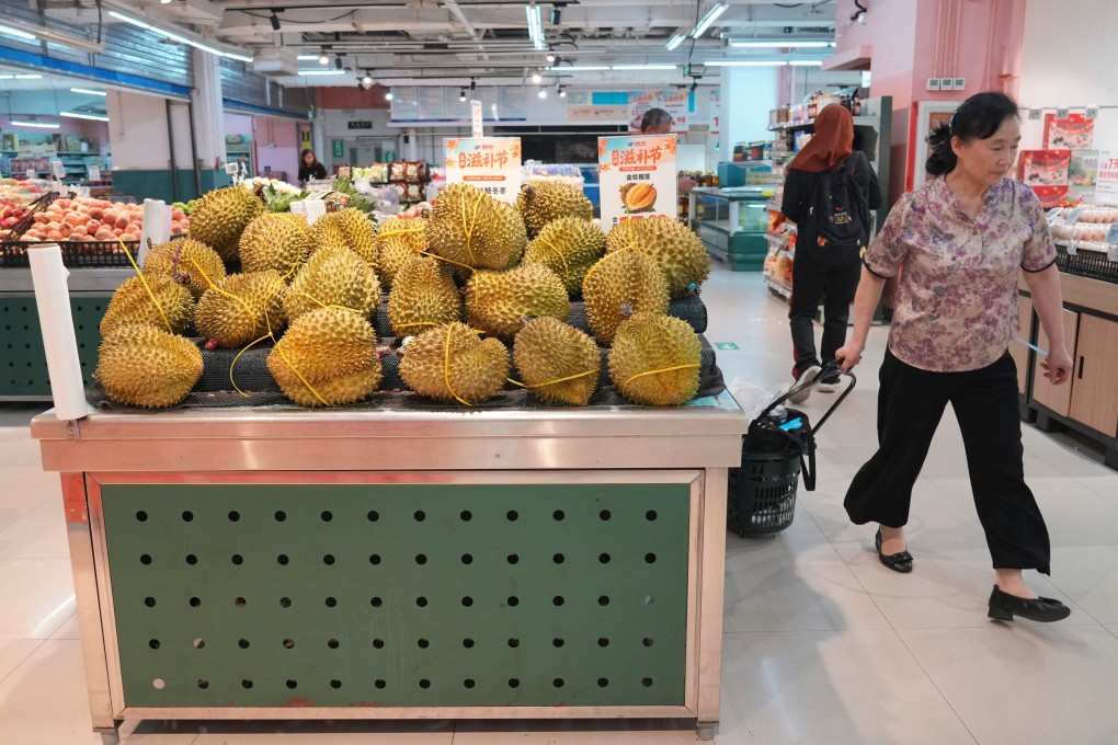 Expanding supply and faster cross-border cold-chain links are driving down durian prices for Chinese consumers. Photo: AP