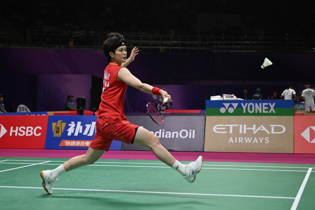 China’s Wang Zhiyi beat PV Sindhu of India to reach her first world championships quarter-final. Photo: Xinhua