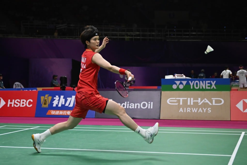 China’s Wang Zhiyi beat PV Sindhu of India to reach her first world championships quarter-final. Photo: Xinhua