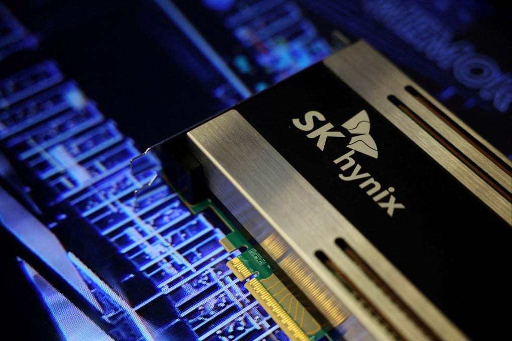The SK Hynix logo is seen on one of its products during The 26th Semiconductor Exhibition in Seoul, South Korea, on October 23, 2024. Photo: Reuters