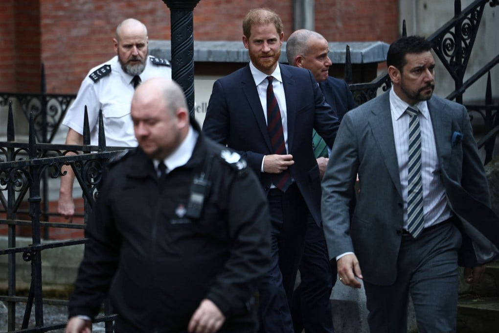 Britain’s Prince Harry leaves the Royal Courts of Justice, Britain’s High Court, in London on January 22, on the fourth day of the trial in his case against a major UK newspaper group. Photo: AFP