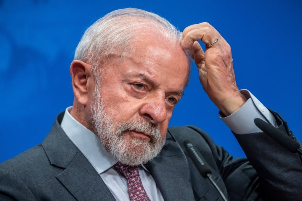 Brazil’s President Lula da Silva speaks during a joint press conference with German Chancellor Friedrich Merz (not pictured) at the Herrenhausen Palace in Hanover, Germany, on April 20. Photo: dpa