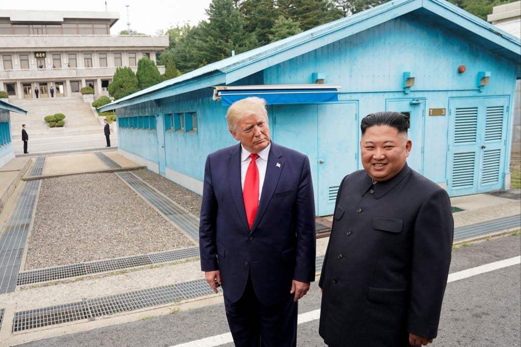 Donald Trump and Kim Jong-un  pictured during their meeting at the Korean demilitarised zone in 2019. Photo: Reuters
