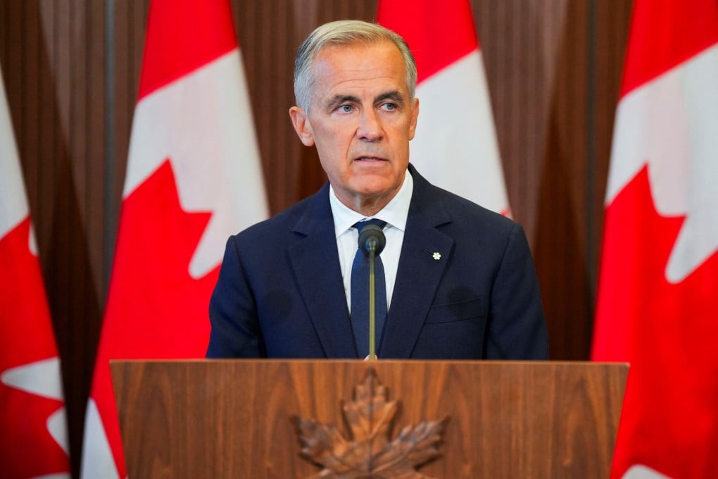 Canada’s Prime Minister Mark Carney speaks to the media after he suspended trade negotiations with the United States, in Ottawa, Ontario, Canada on Saturday. Photo: Reuters
