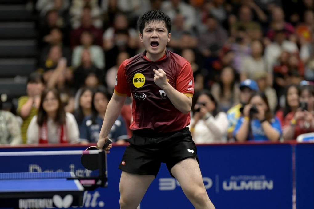 Fan Zhendong secured two points with a pair of 3-1 wins to help Borussia Dusseldorf secure their second league win in as many matches. Photo: Jorg Fuhrmann