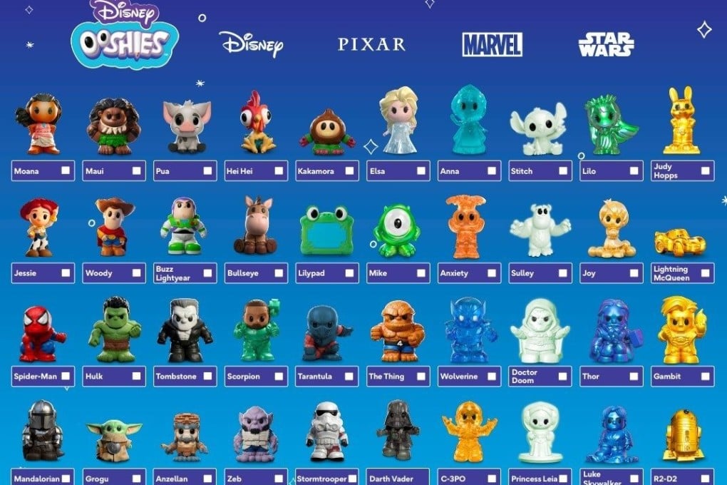 Disney’s Ooshies collection includes characters from Pixar, Marvel and Star Wars. Photo: Woolworths