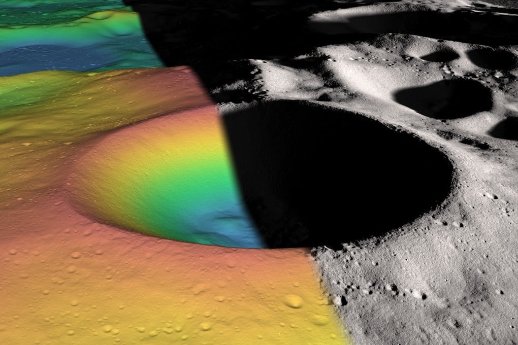 China’s Chang’e-7 mission will have the challenging task of landing in the sunlit rim of the Shackleton crater at the moon’s south pole. Photo: Nasa