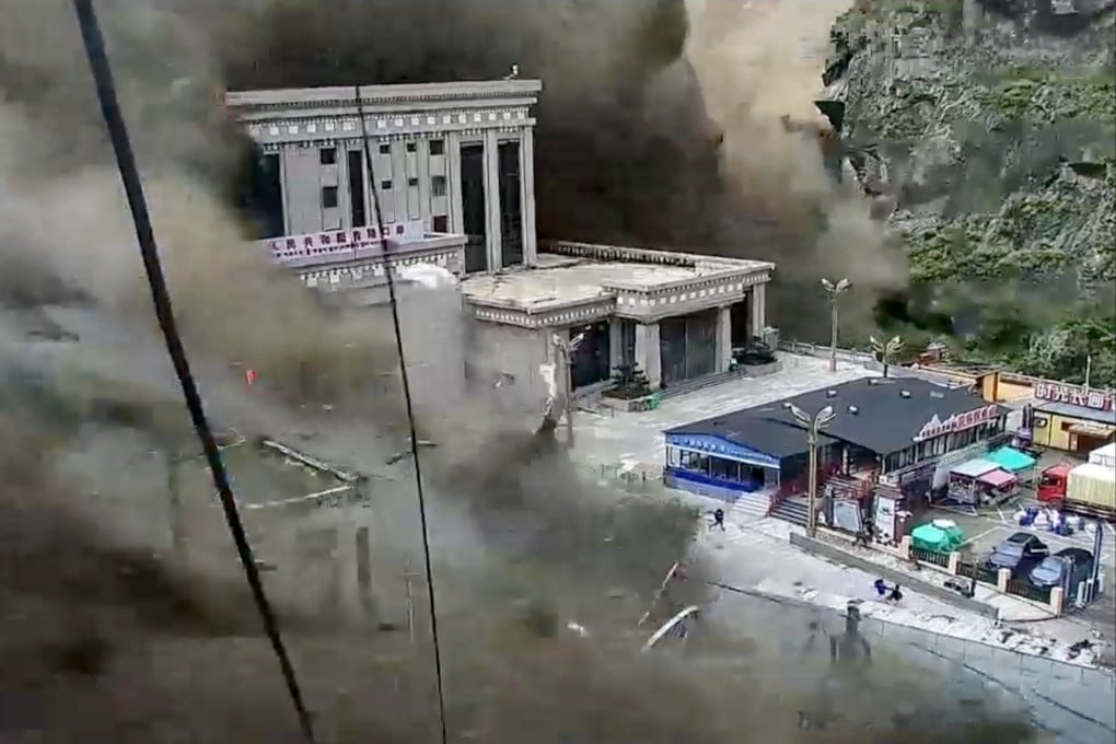 The landslide struck Tibet's Gyirong county at around 9am on Wednesday, causing major casualties and leaving a number of people missing, according to state media. Photo: Handout
