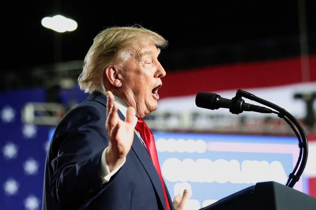 US President Donald Trump at a campaign rally in Myrtle Beach, South Carolina, on Friday. Photo: Reuters