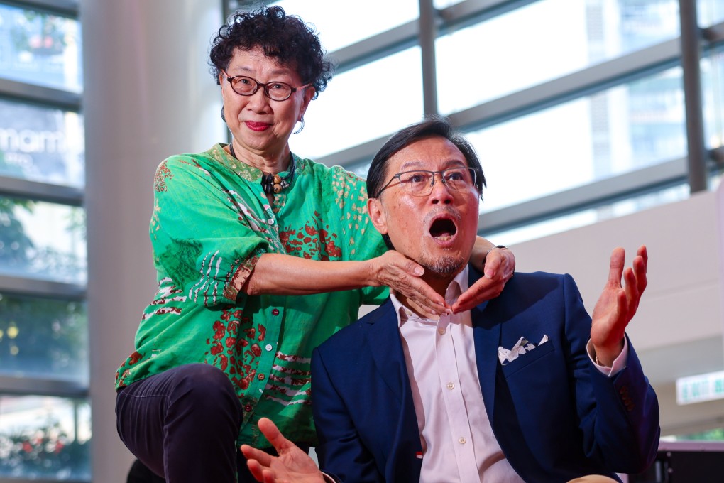 Lucy Siu (left), 76, a retired university lecturer, and Bobby Chow, 67, a former TV actor and retired businessman, are pictured at the launch ceremony of the second Hong Kong Creative Aging Arts Festival, in which they are both taking part, at Lok Fu Place on August 6, 2026. Photo: Nora Tam