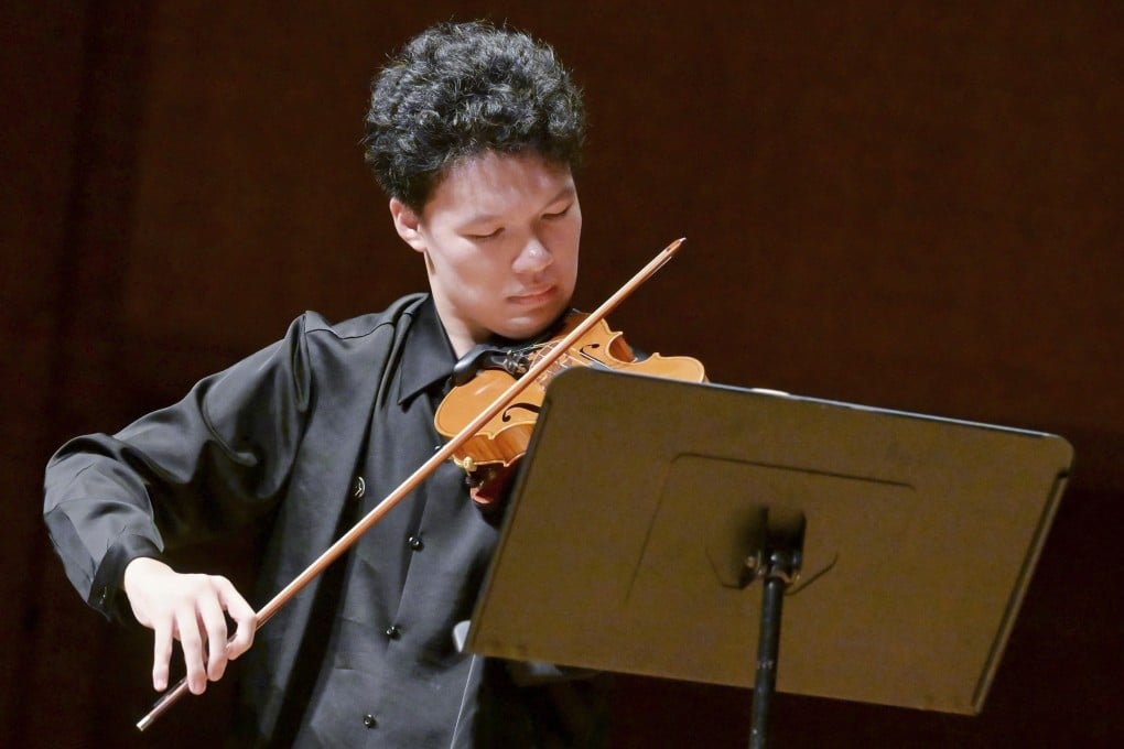 Chinese violinist Zhang Aozhe performs during “The Magic of Violin” concert at Hong Kong City Hall Concert Hall on August 25, 2026. Photo: Hong Kong International Young Musicians Competition Foundation
