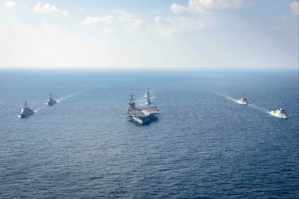 South Korea, the US and Japan take part in the Freedom Edge exercise in international waters off South Korea’s Jeju Island in November 2024. Photo: South Korea Defence Ministry/AP