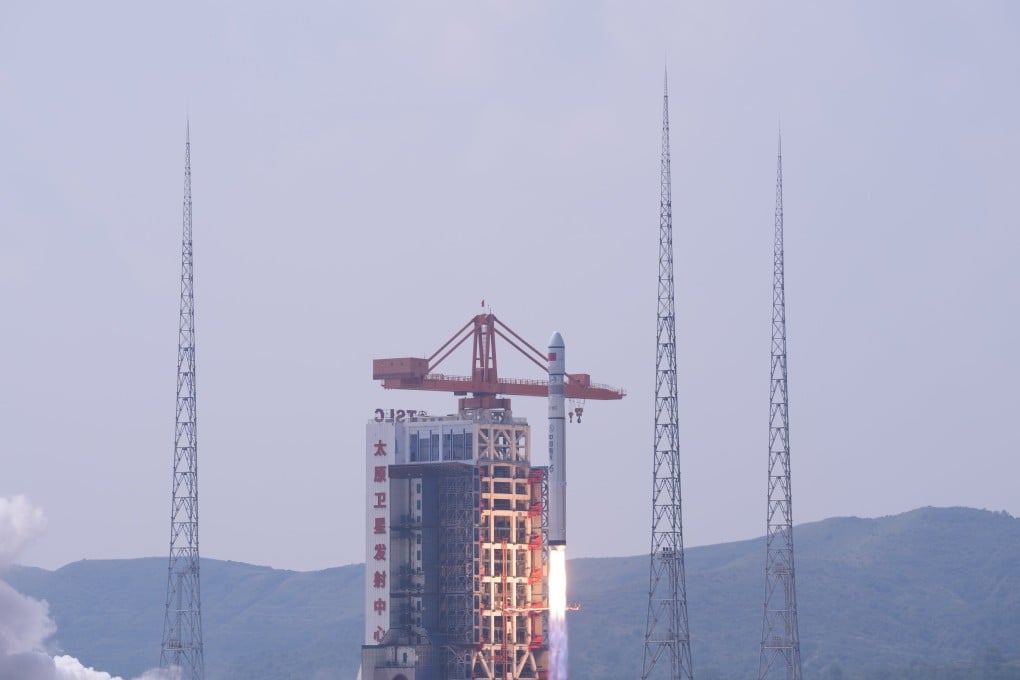 A Long March-6C carrier rocket carrying seven satellites blasts off from the Taiyuan Satellite Launch Centre in Shanxi province on Tuesday. Photo: Xinhua