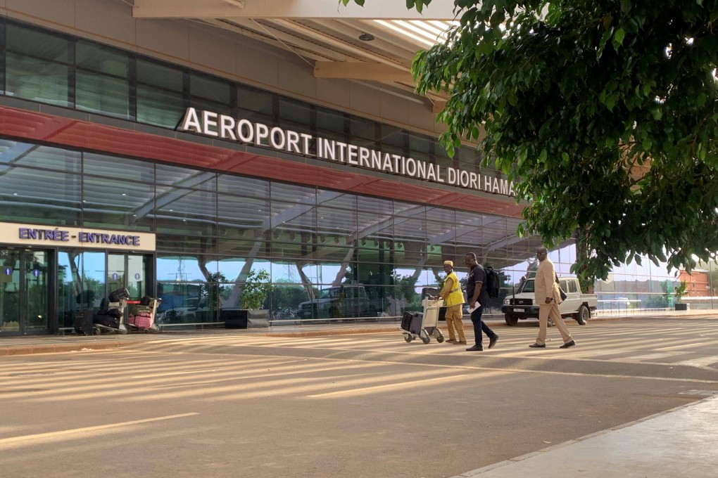 Niamey’s Diori Hamani International Airport in Niger. Gunfire and explosions were heard on Saturday morning in Niger’s capital, Niamey, including around a military base near the city’s airport. Photo: AFP
