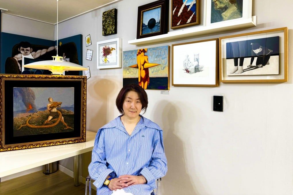 Goo Chan-oo, a South Korean “office worker collector”, with some of his art collection. He and other collectors talk about their collecting experiences, which artists they are watching and the exhibitions to catch during Seoul Art Week, which runs from August 31 to September 6. Photo: Goo Chan-oo