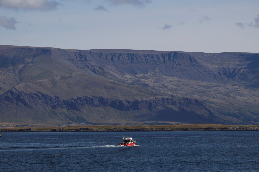 A boat leaves the harbour in Reykjavik, Iceland, after voters rejected a proposal to restart European Union accession talks in a nationwide referendum. Photo: Reuters