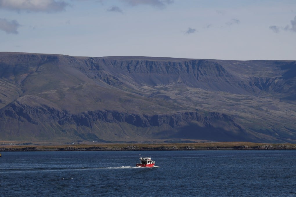 A boat leaves the harbour in Reykjavik, Iceland, after voters rejected a proposal to restart European Union accession talks in a nationwide referendum. Photo: Reuters