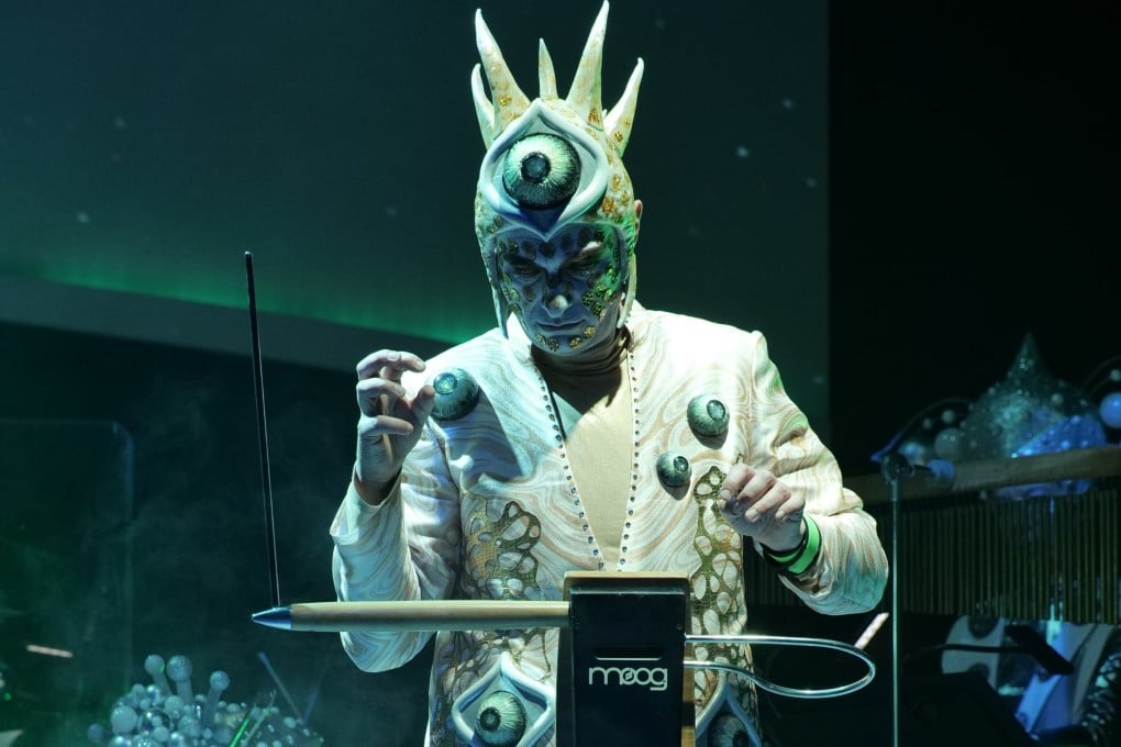 Miles Brown plays the theremin during the City Chamber Orchestra of Hong Kong’s original family musical Space Fantasy at Tseun Wan Town Hall. Photo: courtesy of CCOHK