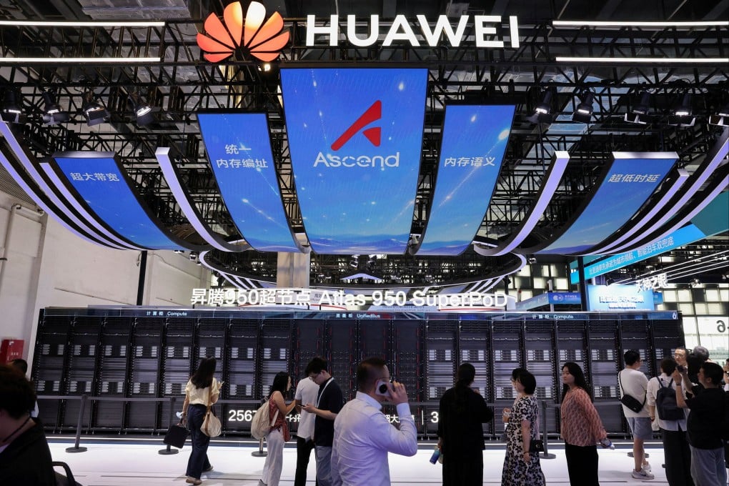 The Huawei booth at the World Artificial Intelligence Conference in Shanghai, July 17, 2026. Photo: Reuters